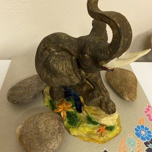 Elephant Statue, heavy like stone. Life like,colorful island to bring it to life